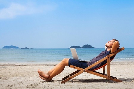Man on vacation.
